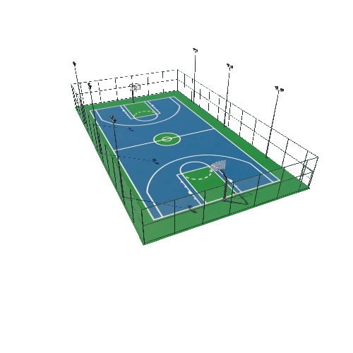 Modular Basketball Court A9 Quad